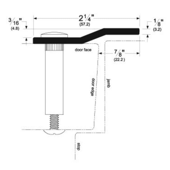 Pemko 3572SP80 80" (6' 8") Offset Security Bar Galvanized Steel Finish