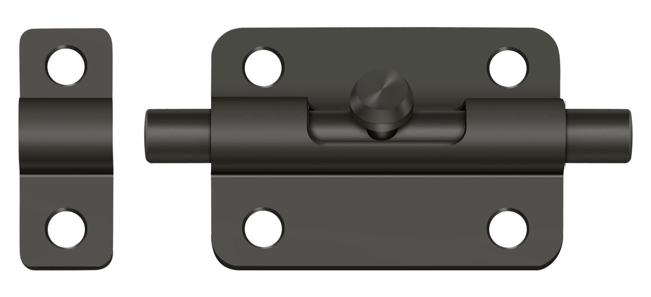 Deltana 3BBU19 3" Barrel Bolt; Black Finish