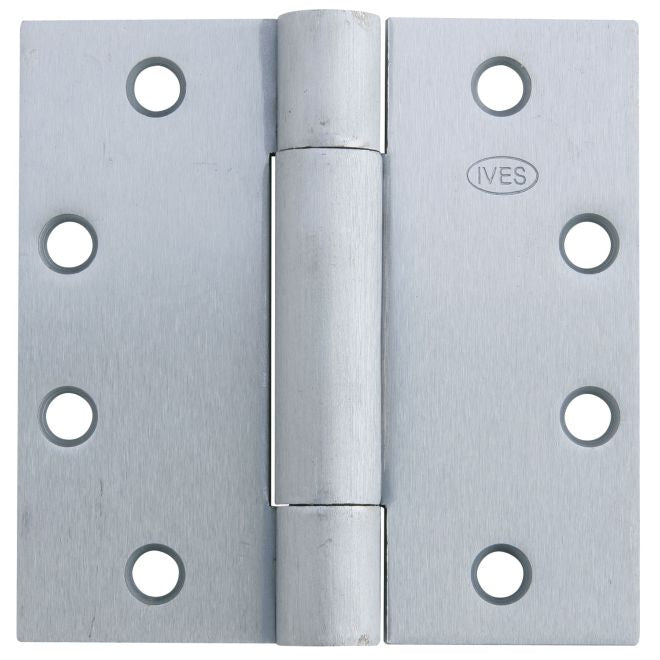 Ives Commercial 3CB1412652 4-1/2" x 4-1/2" Full Mortise Three Knuckle Concealed Bearing Standard Weight Hinge Satin Chrome Finish