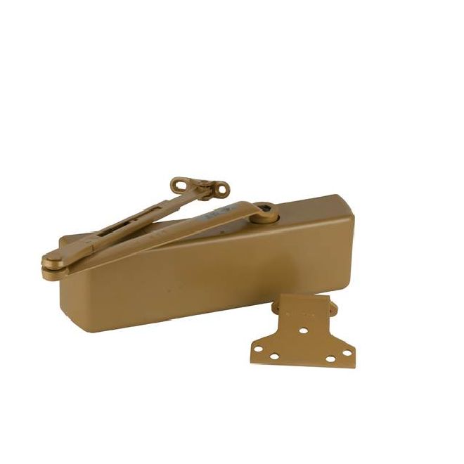 LCN 4040XPRWPABRASS Parallel Arm Super Smoothee Heavy Duty Adjustable 1-6 Surface Mounted Regular Door Closer with TBSRT Thru Bolts 696 Brass Finish