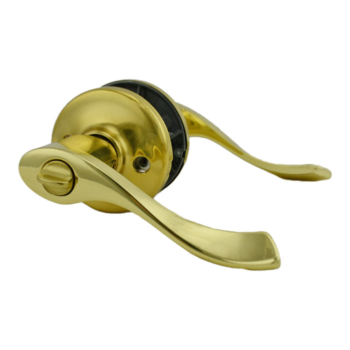 Kwikset 405BL-3V2 Balboa Lever Entry Door Lock with New Chassis and 6AL Latch and RCS Strike Bright Brass Finish