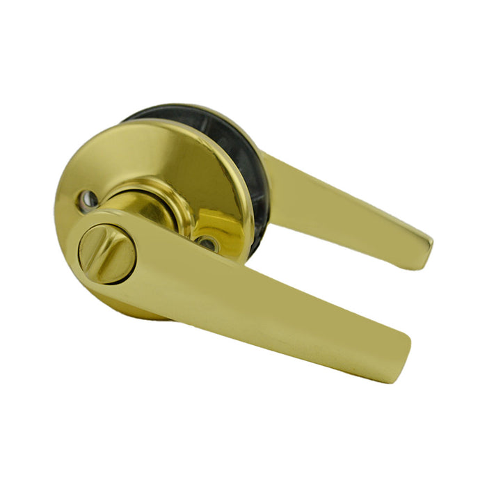 Kwikset 405DL-3SV2 Delta Lever Entry Door Lock SmartKey with New Chassis and 6AL Latch and RCS Strike Bright Brass Finish