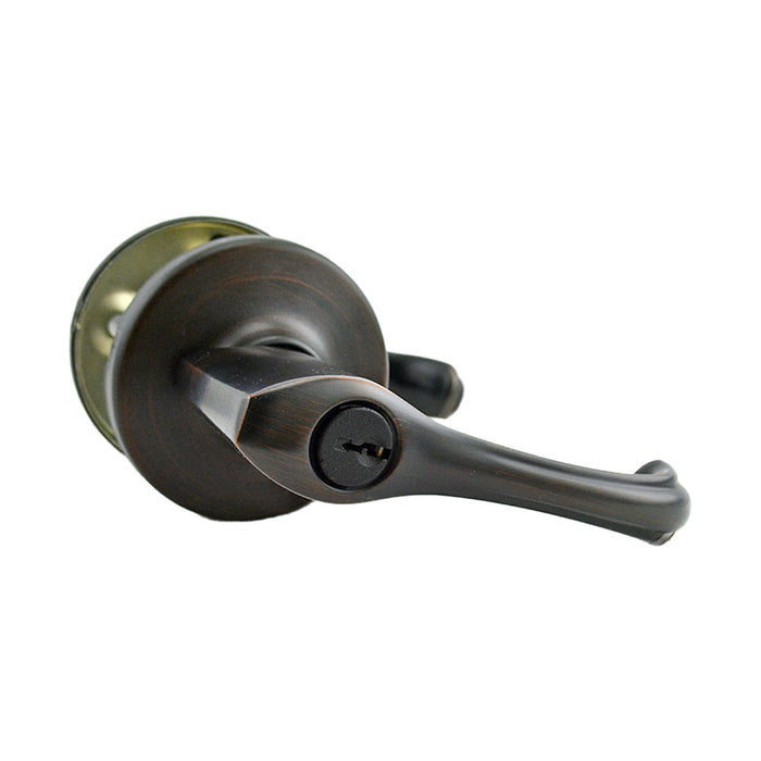 Kwikset 405DNL-11PV2 Dorian Lever Entry Door Lock with New Chassis and 6AL Latch and RCS Strike Venetian Bronze Finish