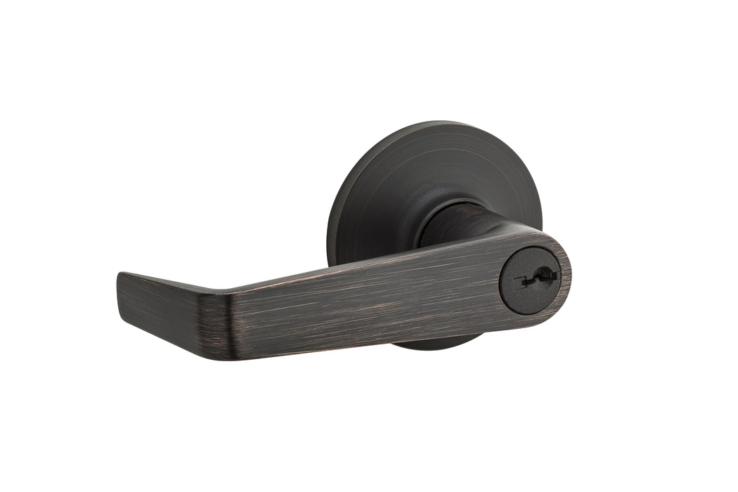 Kwikset 407CNL-11P Light Commercial Carson Lever Passage Door Lock with RCAL Latch and RCS Strike Venetian Bronze Finish