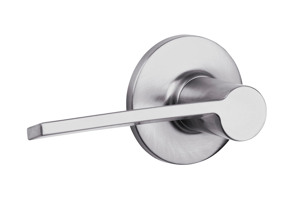 Kwikset 407PLL-26D Palmina Lever Passage Door Lock with RCAL Latch and RCS Strike Satin Chrome Finish