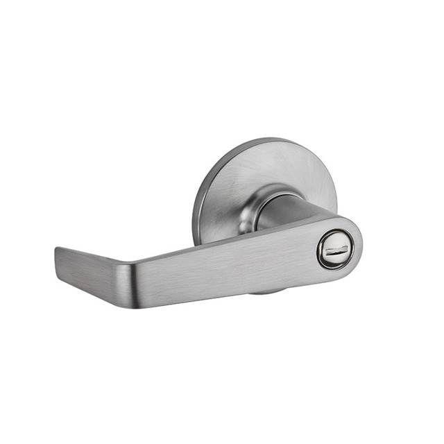 Kwikset 408CNL-26D Light Commercial Carson Lever Privacy Door Lock with RCAL Latch and RCS Strike Satin Chrome Finish