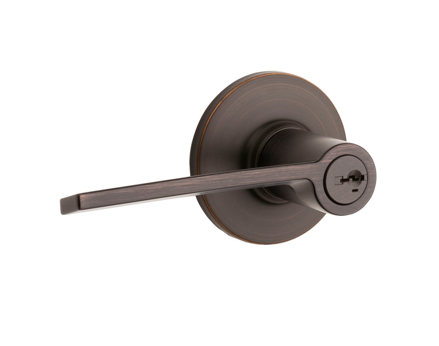 Kwikset 438PLLLH-11PS Left Hand Palmina Lever Entry Door Lock with SmartKey with RCAL Latch and RCS Strike Venetian Bronze Finish