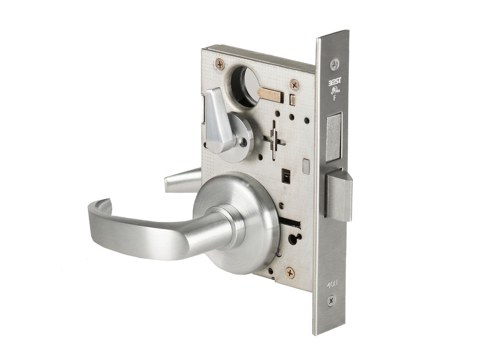 Best 45H0L14H626RH Mortise Lock Privacy 14 Lever with H Rose Right Hand Satin Chrome Finish