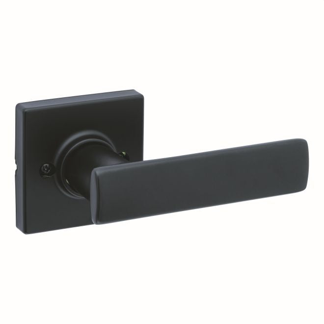 Kwikset 488BRNLSQT-514 Breton Lever Half Dummy with Square Rose Matte Black Finish