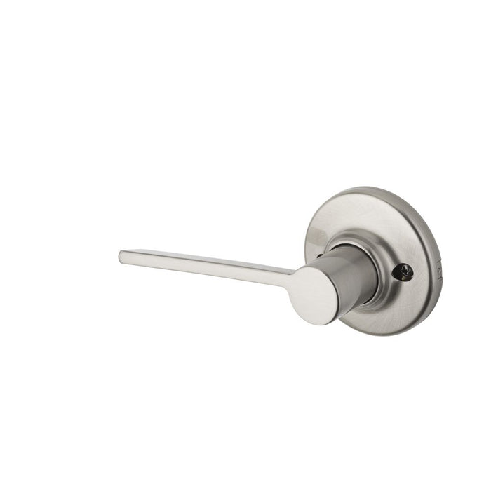 Kwikset 488LRLRDTLH-15V1 Left Hand Ladera Lever with Round Rose Half Dummy with New Chassis Satin Nickel Finish