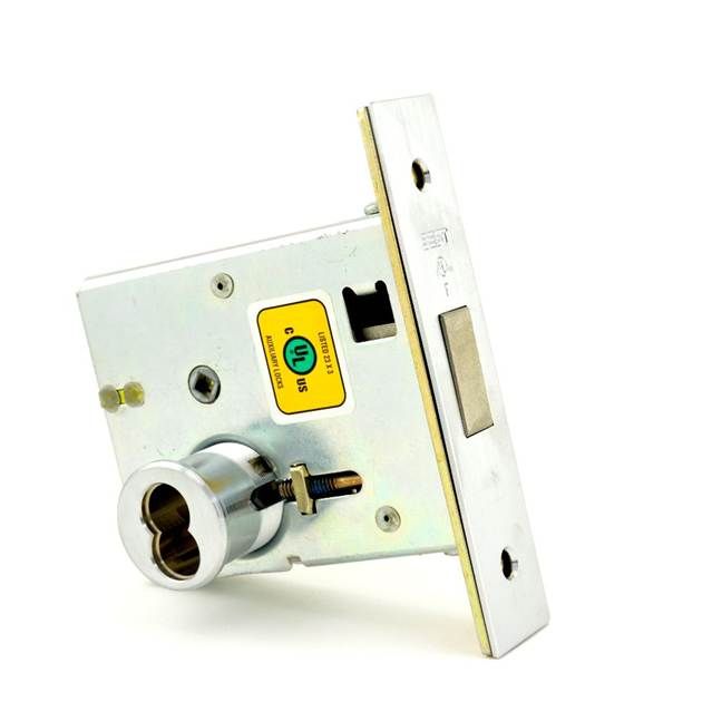 Best 48H7K626 48H Series Mortise Deadlock 7 Pin Single Cylinder Less Core Satin Chrome Finish