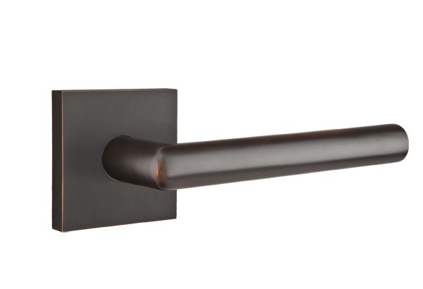 Emtek 5050STUUS10B Stuttgart Lever Dummy Pair with Square Rose for 1-1/4" to 2" Door Oil Rubbed Bronze Finish