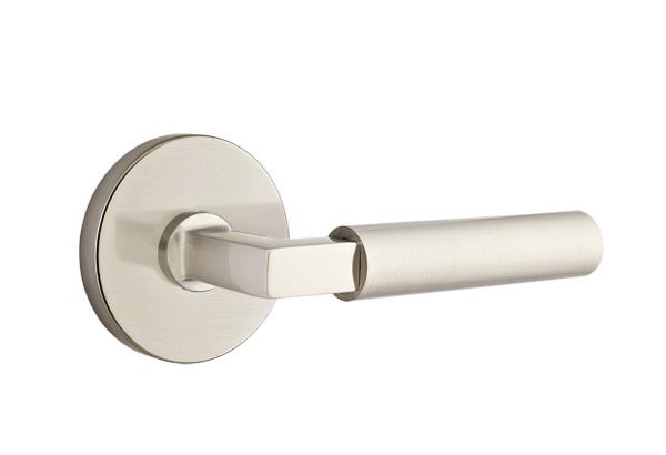 Emtek 5059HECUS15 Hercules Lever Dummy Pair with Disk Rose for 1-1/4" to 2" Door Satin Nickel Finish