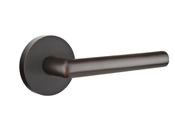 Emtek 5059STUUS10B Stuttgart Lever Dummy Pair with Disk Rose for 1-1/4" to 2" Door Oil Rubbed Bronze Finish