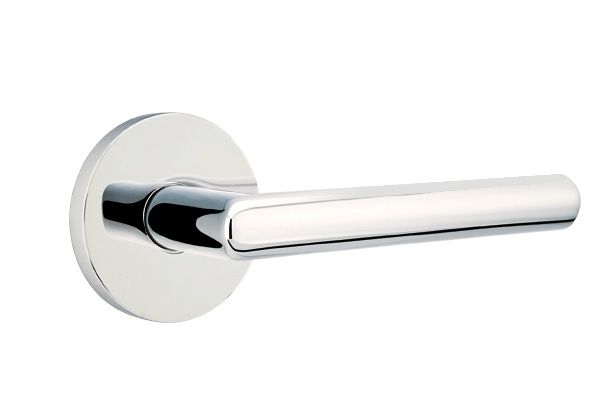 Emtek 5059STUUS26 Stuttgart Lever Dummy Pair with Disk Rose for 1-1/4" to 2" Door Polished Chrome Finish