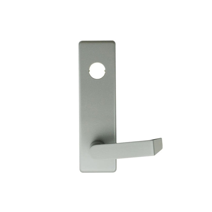 Falcon 510L28 Dane Lever Exit Device Trim with Key Locks or Unlocks Aluminum Finish