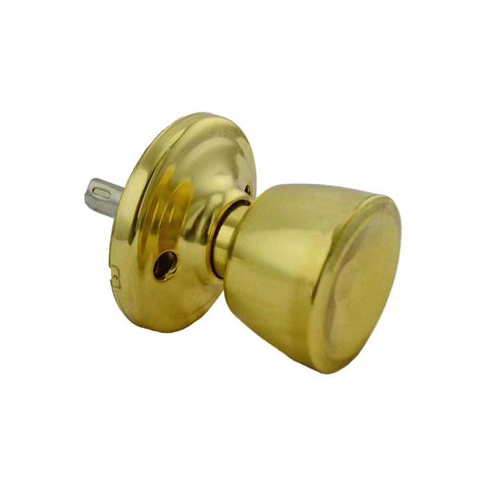 Kwikset 604A-3V1 Abbey Knob Signature Series Interior Single Cylinder Handleset Trim with New Chassis Bright Brass Finish