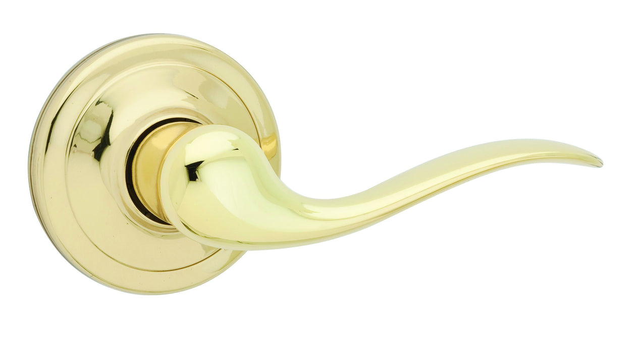 Kwikset 604TNLRH-3V1 Right Hand Tustin Lever Signature Series Interior Single Cylinder Handleset Trim with New Chassis Bright Brass Finish