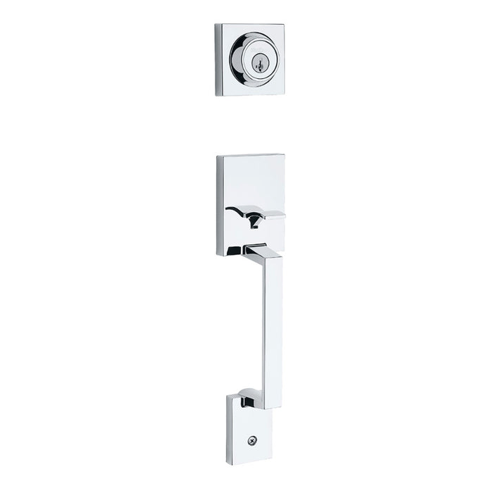 Kwikset 687AMDLIP-26S Amador Single Cylinder Exterior Handleset with Smart Key with RCAL Latch and RCS Strike Bright Chrome Finish