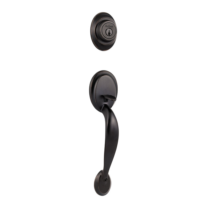 Kwikset 687DALIP-11P Dakota Single Cylinder Exterior Handleset with RCAL Latch and RCS Strike Venetian Bronze Finish