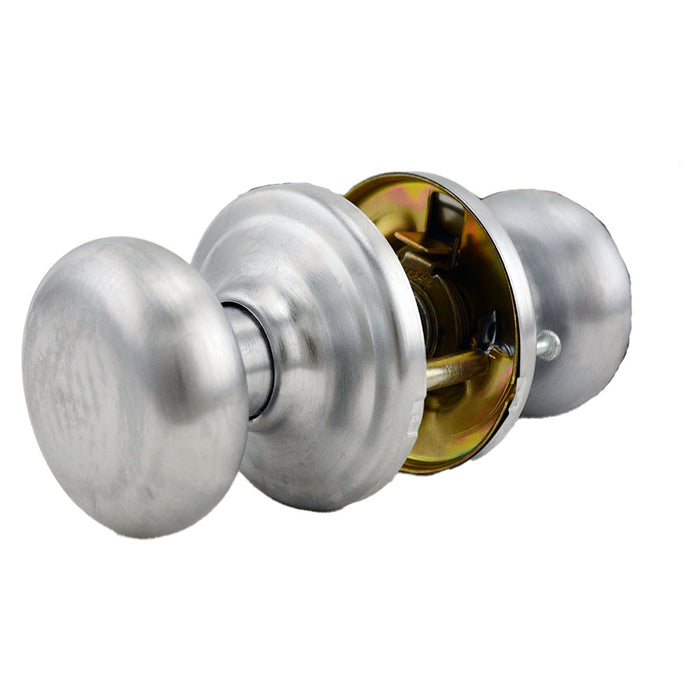 Kwikset 720H-26DV1 Hancock Knob Passage Door Lock with New Chassis with 6AL Latch and RCS Strike Satin Chrome Finish