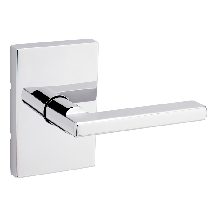 Kwikset 720HFLRCT-26 Halifax Lever with Rectangular Rose Passage Door Lock with 6AL Latch and RCS Strike Bright Chrome Finish