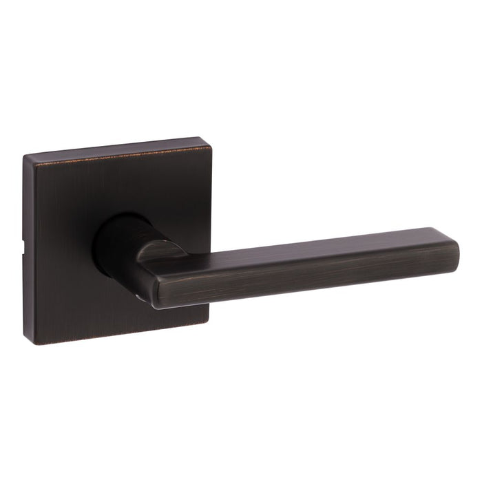 Kwikset 720HFLSQT-11P Halifax Lever with Square Rose Passage Door Lock with 6AL Latch and RCS Strike Venetian Bronze Finish