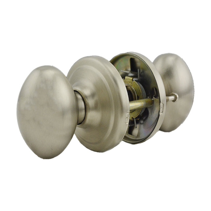 Kwikset 720L-15V1 Laurel Knob Passage Door Lock with New Chassis with 6AL Latch and RCS Strike Satin Nickel Finish