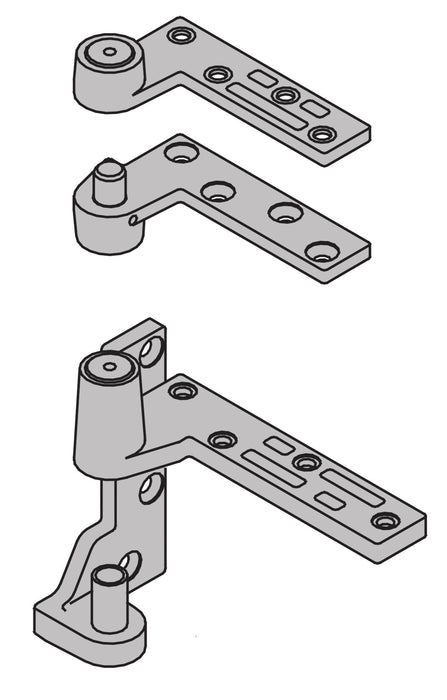 Ives Commercial 7215SET26DLH Left Hand 3/4" Offset Pivot Set 500 Pound Satin Chrome Finish