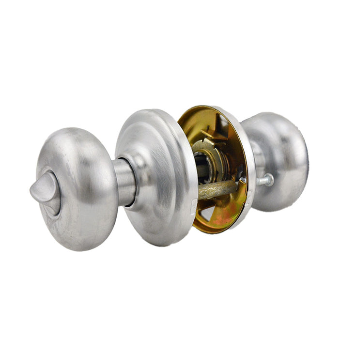 Kwikset 730H-26DV1 Hancock Knob Privacy Door Lock with New Chassis with 6AL Latch and RCS Strike Satin Chrome Finish