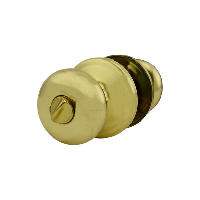 Kwikset 730H-3V1 Hancock Knob Privacy Door Lock with New Chassis with 6AL Latch and RCS Strike Bright Brass Finish