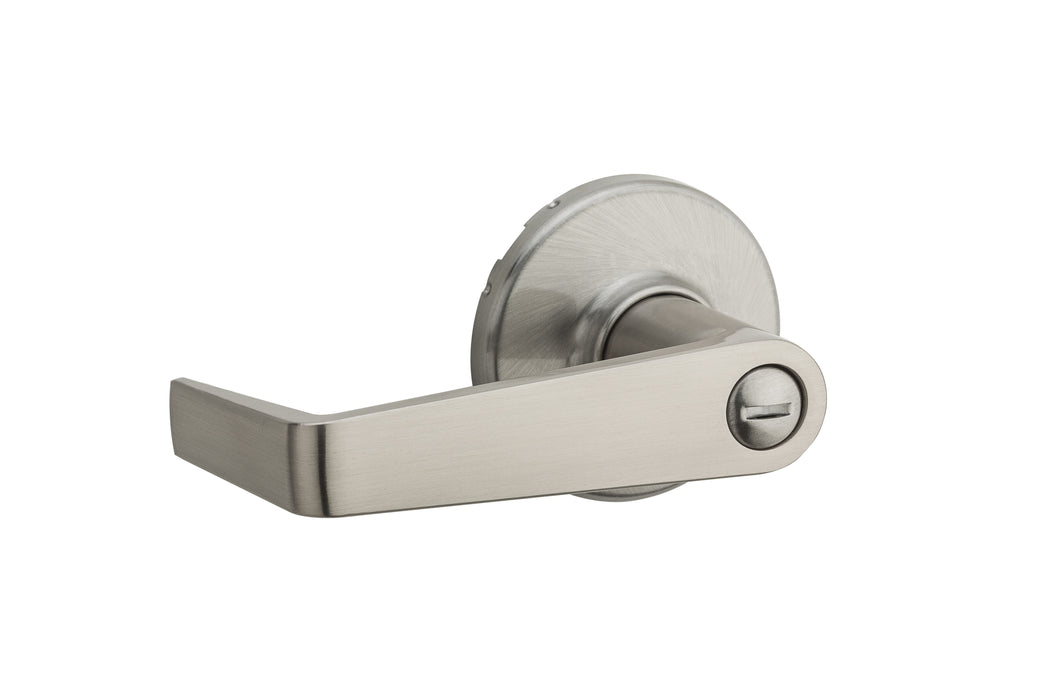 Kwikset 733KNL-15 Kingston Lever Light Commercial Privacy Door Lock with RCAL Latch and RCS Strike Satin Nickel Finish