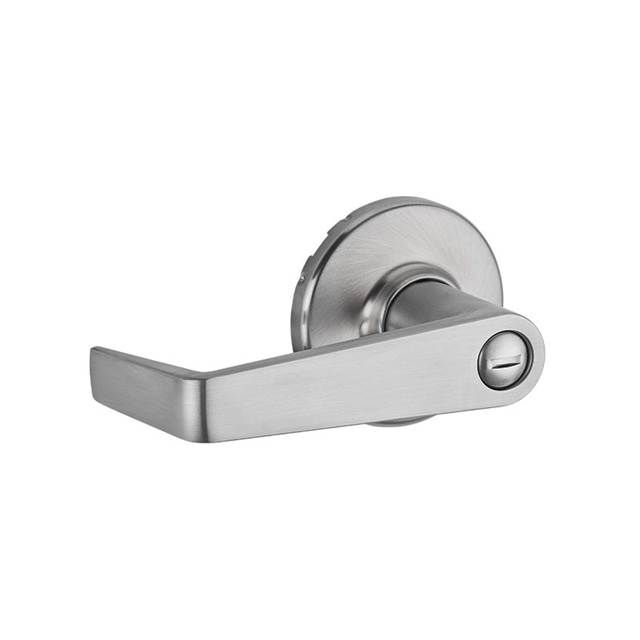 Kwikset 733KNL-26D Kingston Lever Light Commercial Privacy Door Lock with RCAL Latch and RCS Strike Satin Chrome Finish