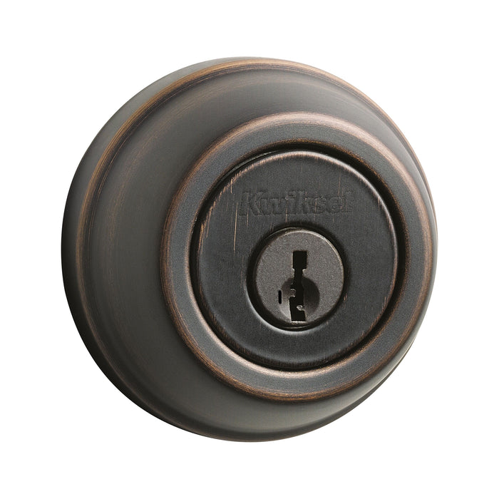 Kwikset 780-11PSR Single Cylinder Deadbolt SmartKey with RCAL Latch and 5303 Strike Venetian Bronze Finish