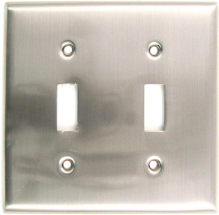 Rusticware 785SN Double Toggle Switch Plate Satin Nickel Finish