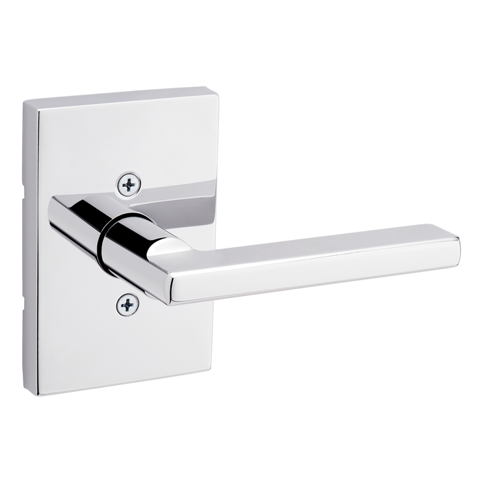 Kwikset 788HFLRCT-26 Halifax Lever with Rectangular Rose Half Dummy Door Lock Bright Chrome Finish