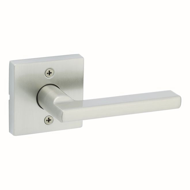 Kwikset 788HFLSQT-15V1 Halifax Lever with Square Rose New Chassis Half Dummy Door Lock Satin Nickel Finish