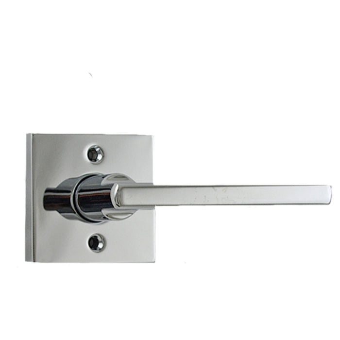 Kwikset 788HFLSQT-26 Halifax Lever with Square Rose Half Dummy Door Lock Bright Chrome Finish