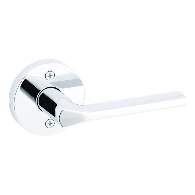 Kwikset 788LSLRDT-26 Lisbon Lever with Round Rose Half Dummy Bright Chrome Finish