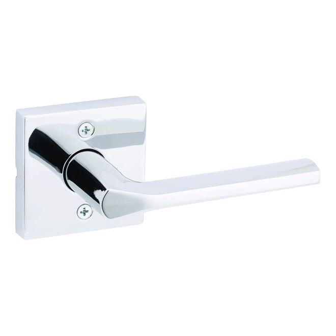 Kwikset 788LSLSQT-26 Lisbon Lever with Square Rose Half Dummy Door Lock Bright Chrome Finish