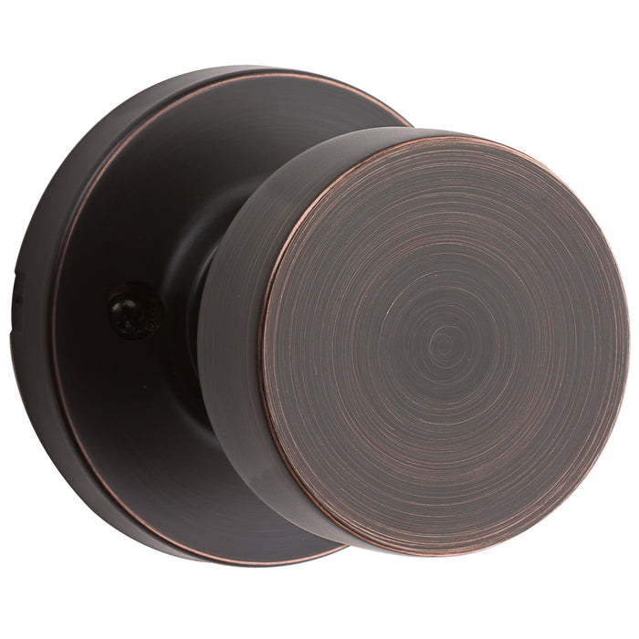 Kwikset 788PSKRDT-11P Pismo Knob with Round Rose Half Dummy Venetian Bronze Finish