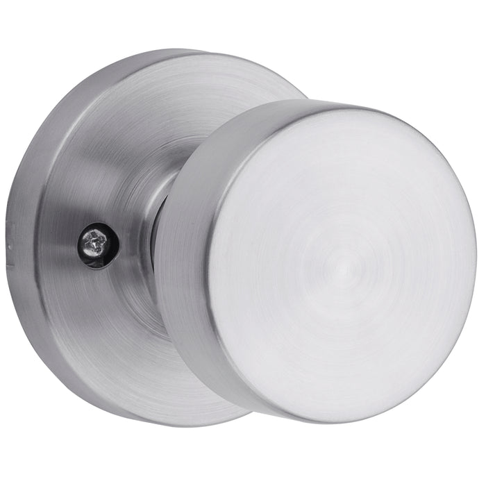 Kwikset 788PSKRDT-26D Pismo Knob with Round Rose Half Dummy Satin Chrome Finish