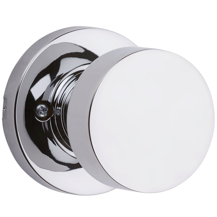 Kwikset 788PSKRDT-26 Pismo Knob with Round Rose Half Dummy Bright Chrome Finish