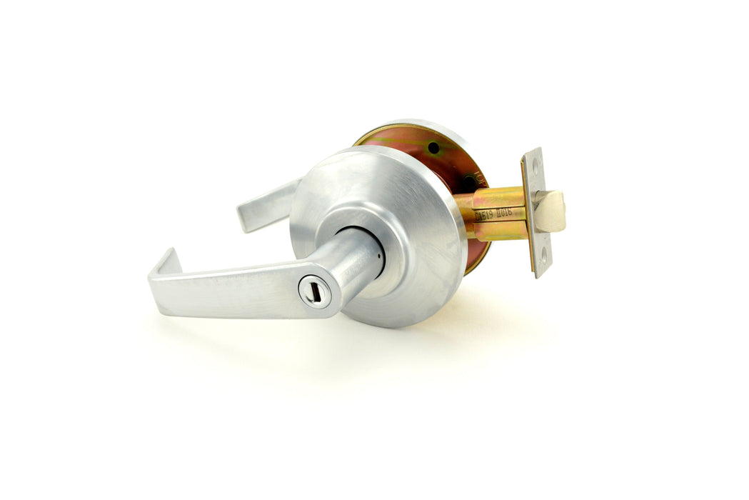 Best 7KC30L15DS3626 7K Series 2-3/4" Backset Privacy 15 Lever and D Rose ANSI Strike Satin Chrome Finish