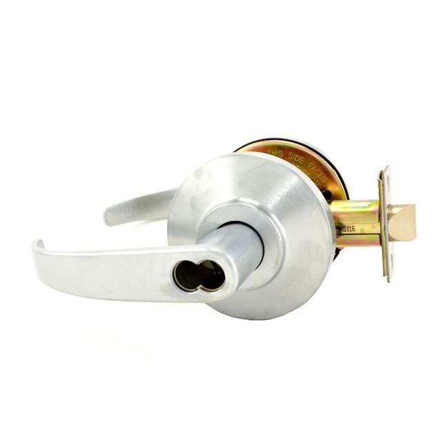 Best 7KC37R14DS3626 7K Series 2-3/4" Backset 7 Pin Classroom 14 Lever and D Rose ANSI Strike Less Core Satin Chrome Finish