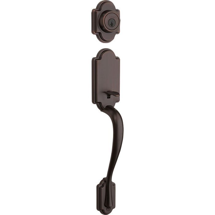 Kwikset 800ANLIP-11PSV1 Arlington Single Cylinder Exterior Handleset SmartKey with New Chassis and RCAL Latch and RCS Strike Venetian Bronze Finish