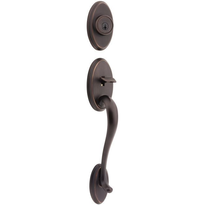 Kwikset 800SELIP-11PS Shelburne Single Cylinder Exterior Handleset SmartKey with RCAL Latch and RCS Strike Venetian Bronze Finish