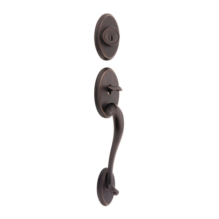 Kwikset 800SELIP-11P Shelburne Single Cylinder Exterior Handleset with RCAL Latch and RCS Strike Venetian Bronze Finish