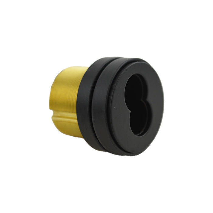 Schlage Commercial 80102622 Small Format Interchangeable Core Mortise Cylinder with Standard Cam; Compression Ring; and 1/4" Blocking Ring Matte Black Finish