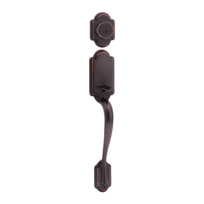 Kwikset 802ANLIP-11PV1 Arlington Dummy Exterior Handleset with New Chassis Venetian Bronze Finish